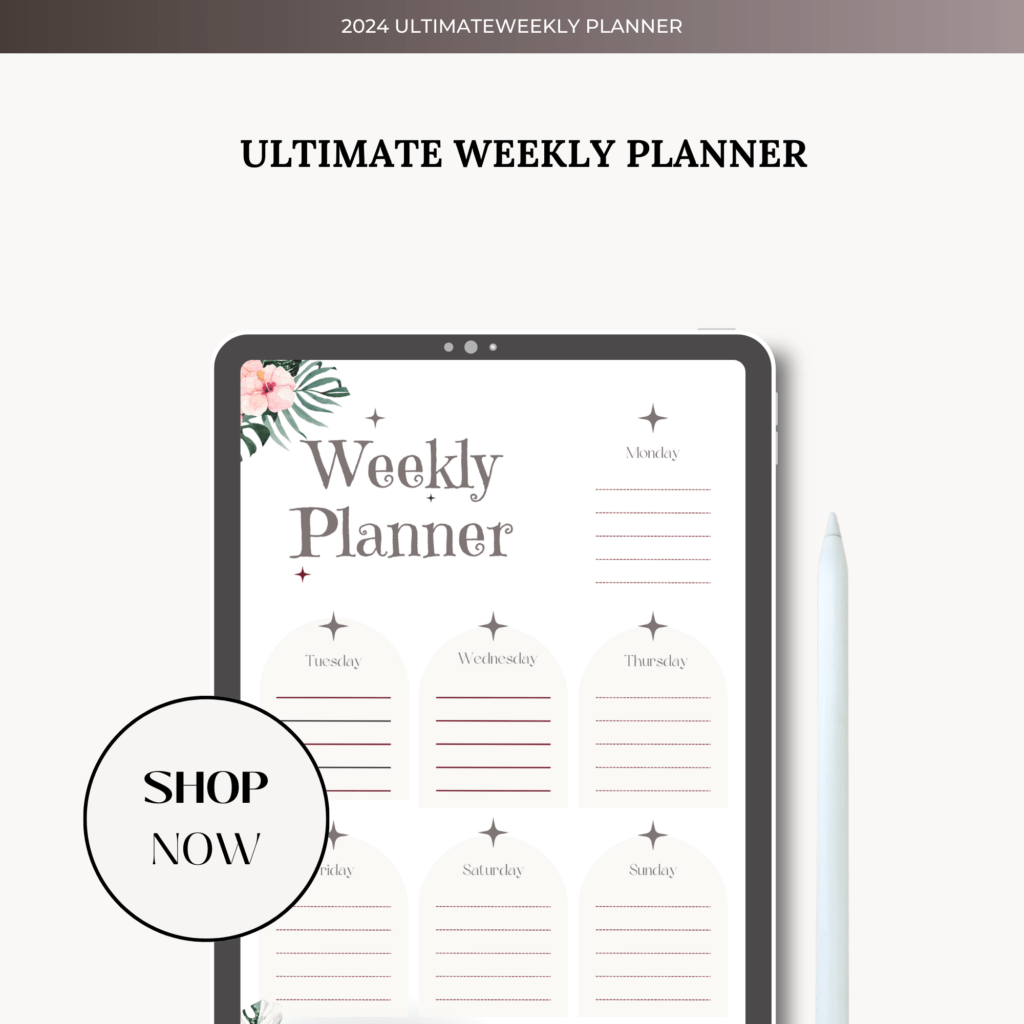 Printable Weekly Planner Editable Weekly Planner Template 